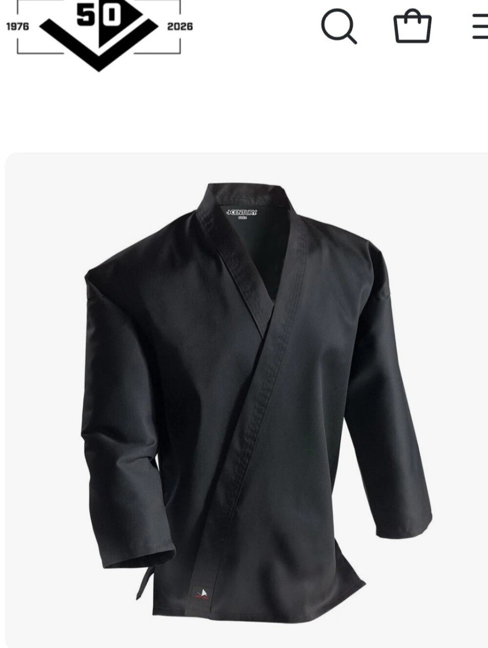 Black Gi Top Jacket Century Size 2